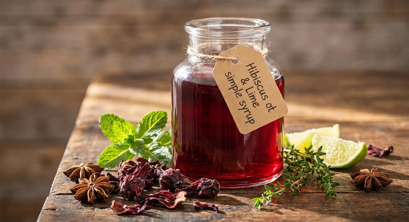 Hibiscus Simple Syrup for Cocktails and Drinks