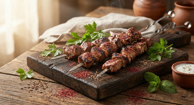 Sumac and Herb Marinated Lamb Skewers