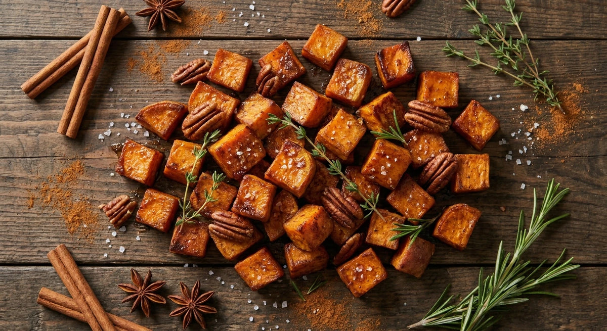 Maple Sugar Glazed Sweet Potatoes