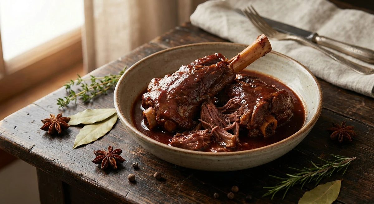 Braised Lamb Shanks with Turkish Bay