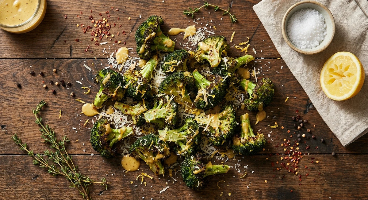 Caesar-Roasted Broccoli with Lemon