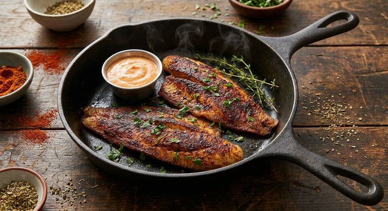 Blackened Catfish with Remoulade