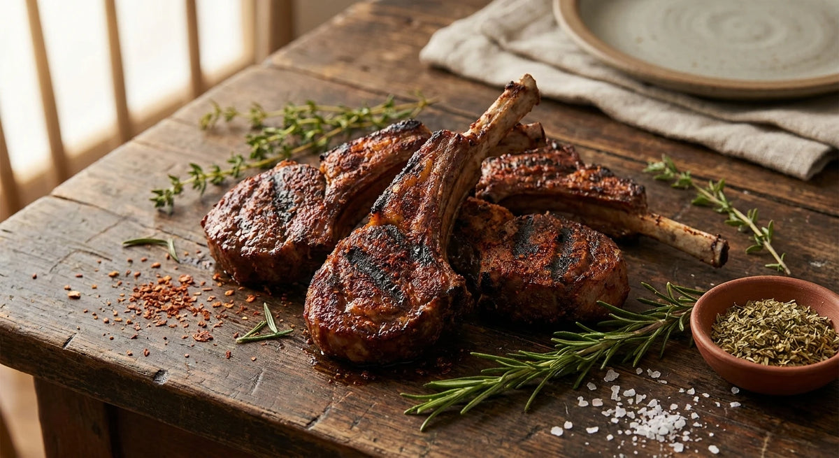 Merquen-Rubbed Grilled Lamb Chops