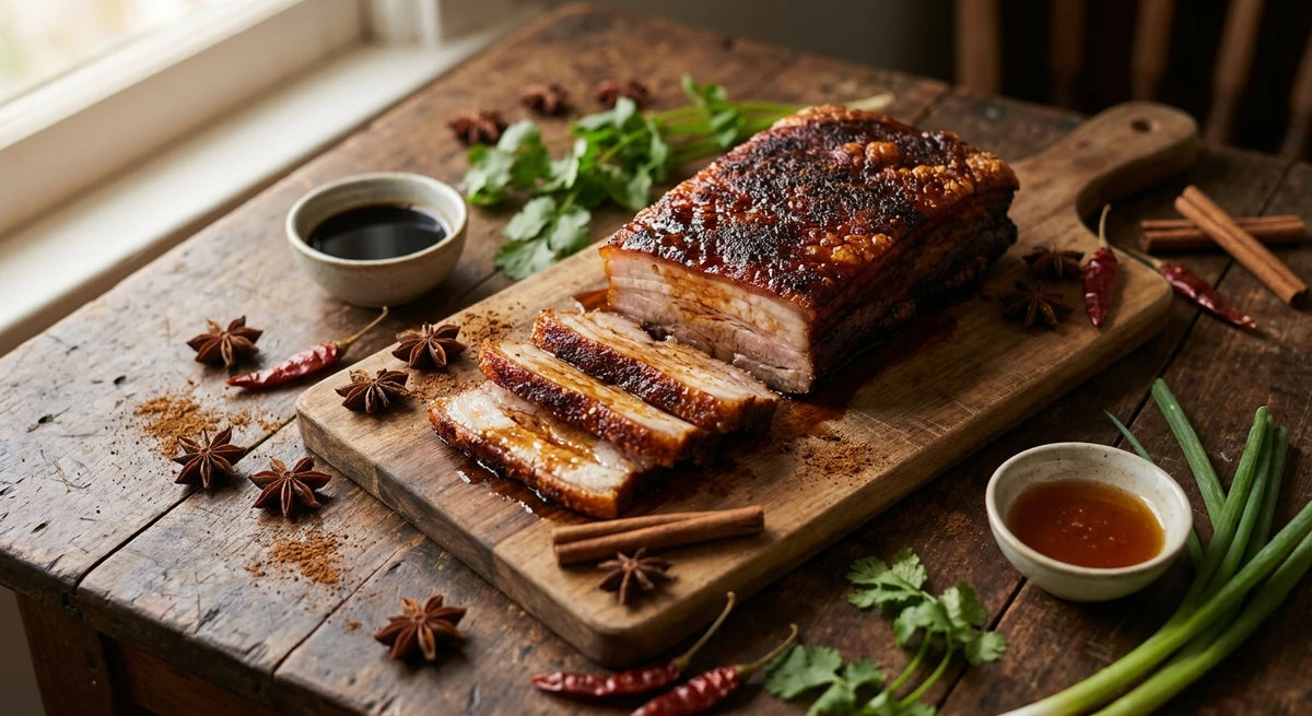 Five Spice Honey-Glazed Pork Belly