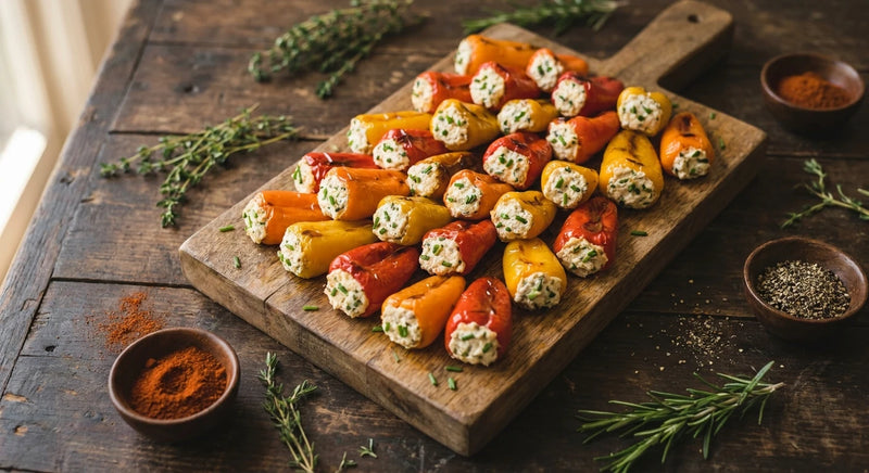 Chive and Cream Cheese Stuffed Mini Peppers