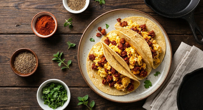 Homemade Chorizo Breakfast Tacos