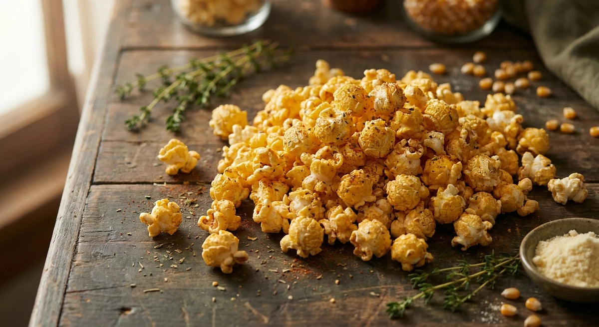 Movie Night Mac and Cheese Popcorn