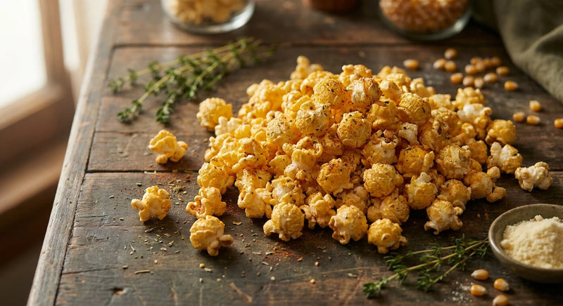 Movie Night Mac and Cheese Popcorn