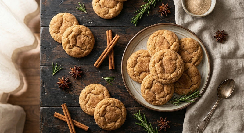 Soft Vanilla Snickerdoodle Cookies