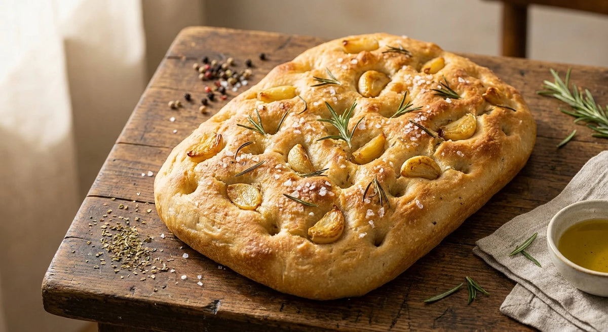 Roasted Garlic and Rosemary Focaccia
