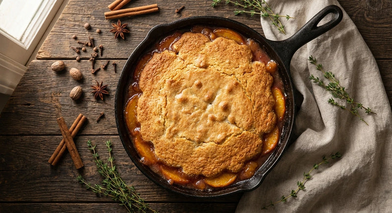 Just Peachy Skillet Cobbler