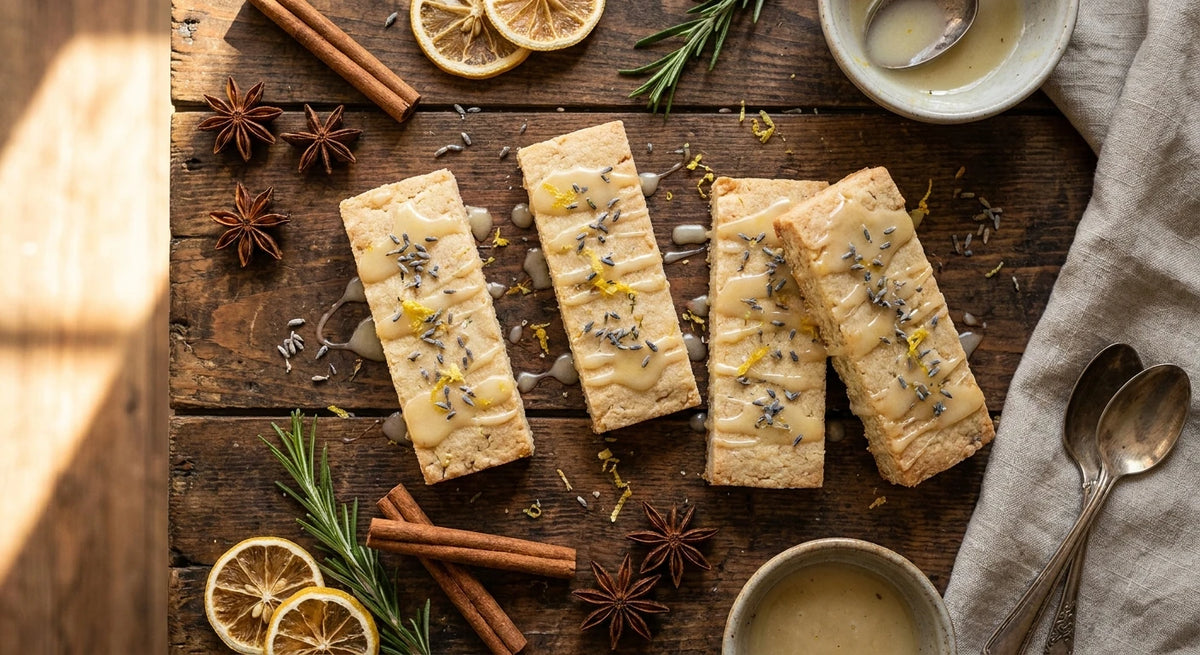 Lavender Lemon Shortbread Cookies