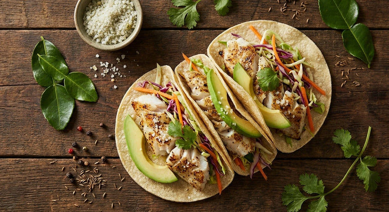 Makrut Lime Grilled Fish Tacos