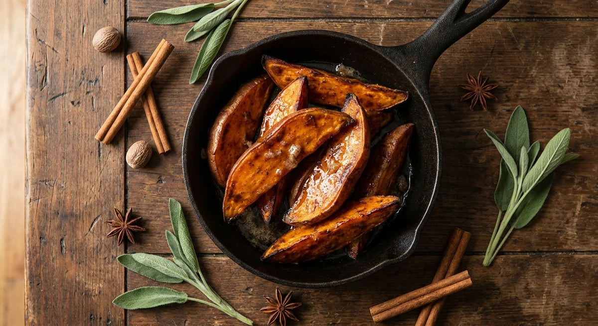 Nutmeg and Brown Butter Sweet Potatoes