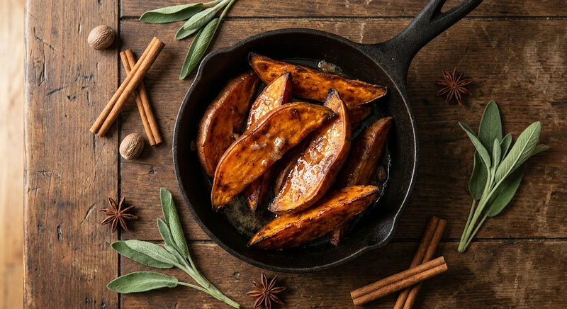 Nutmeg and Brown Butter Sweet Potatoes