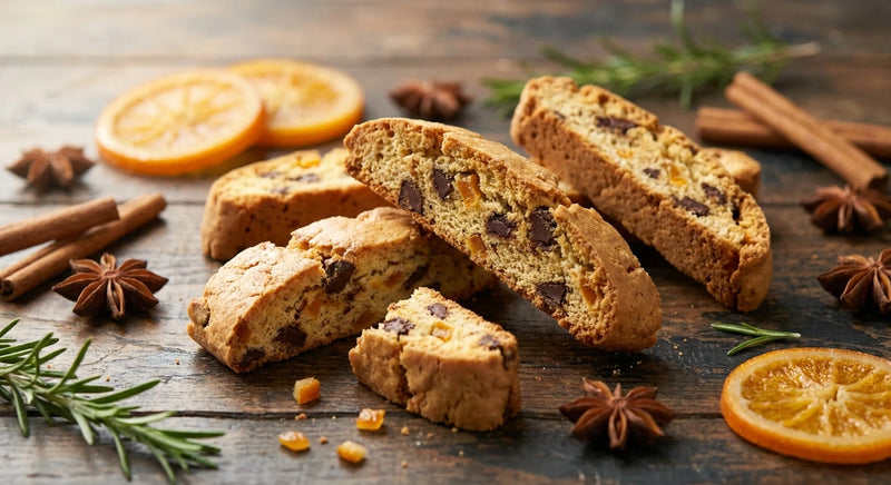 Dark Chocolate and Candied Orange Biscotti
