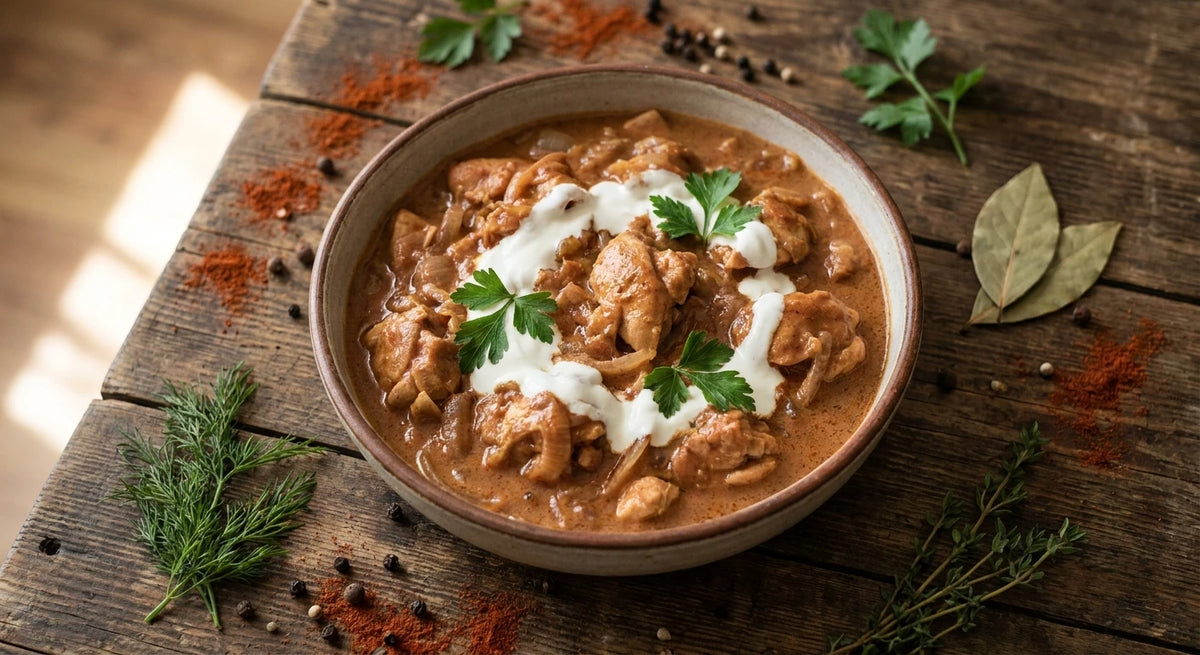 Classic Hungarian Chicken Paprikash