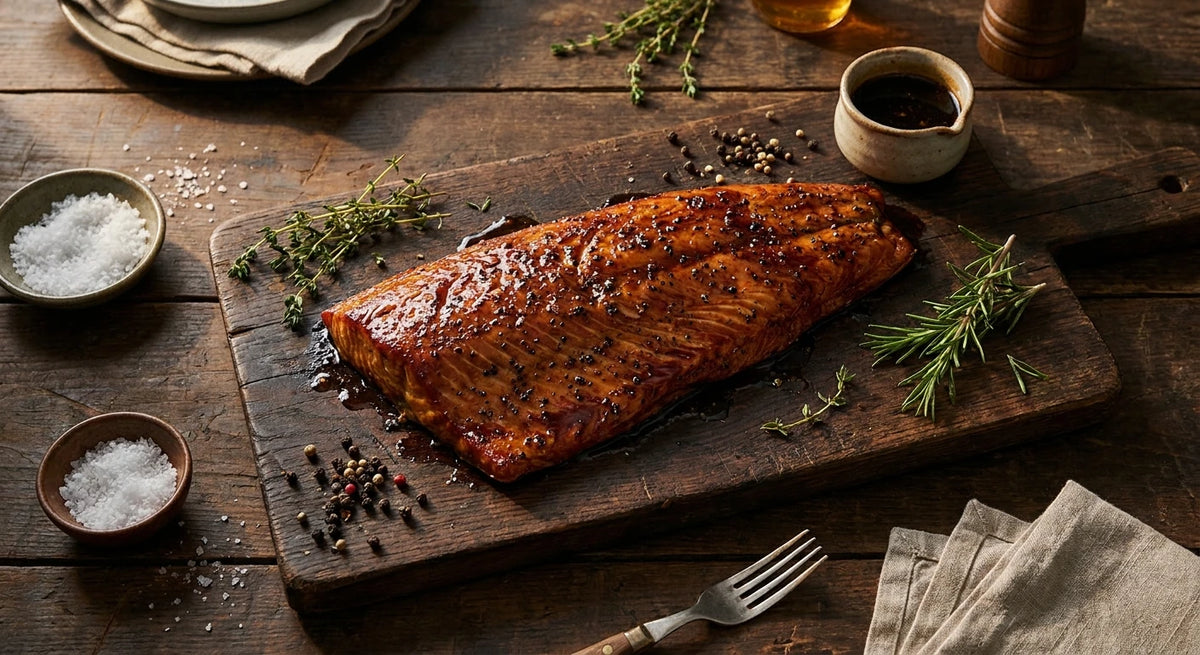 Black Pepper and Honey Glazed Salmon