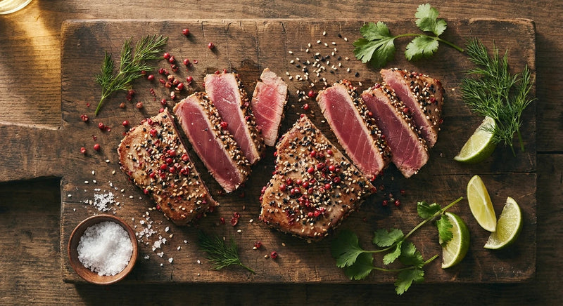 Pink Peppercorn Pan-Seared Ahi Tuna