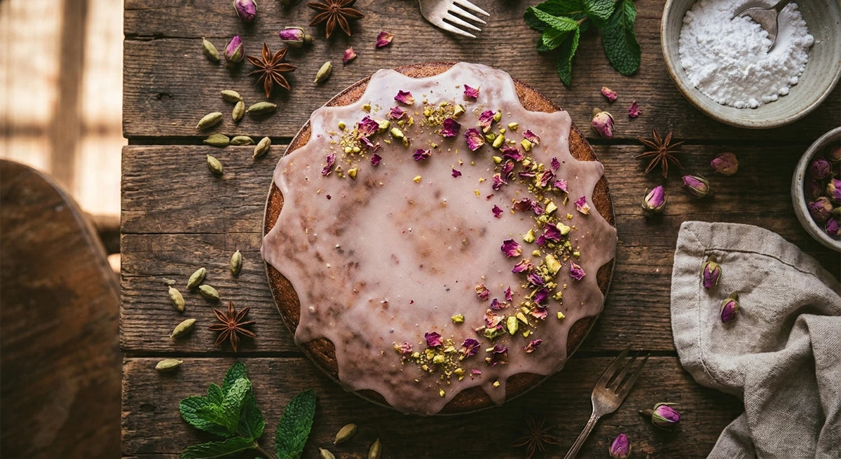 Rose Petal and Cardamom Cake