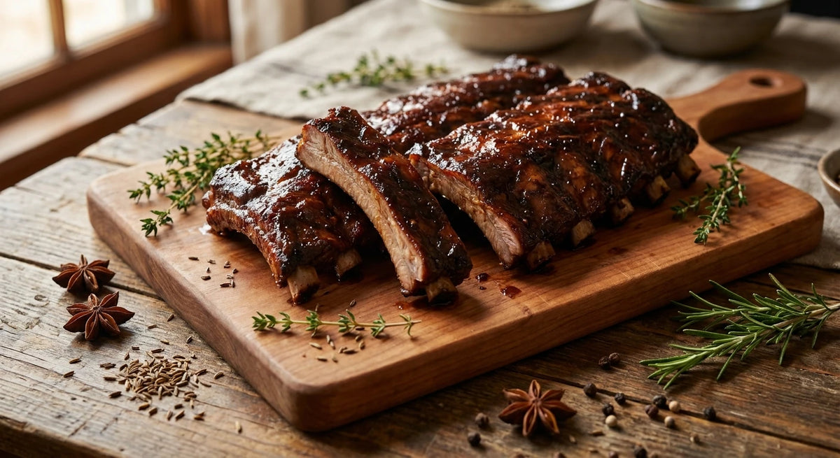 Coffee-Glazed BBQ Pork Ribs