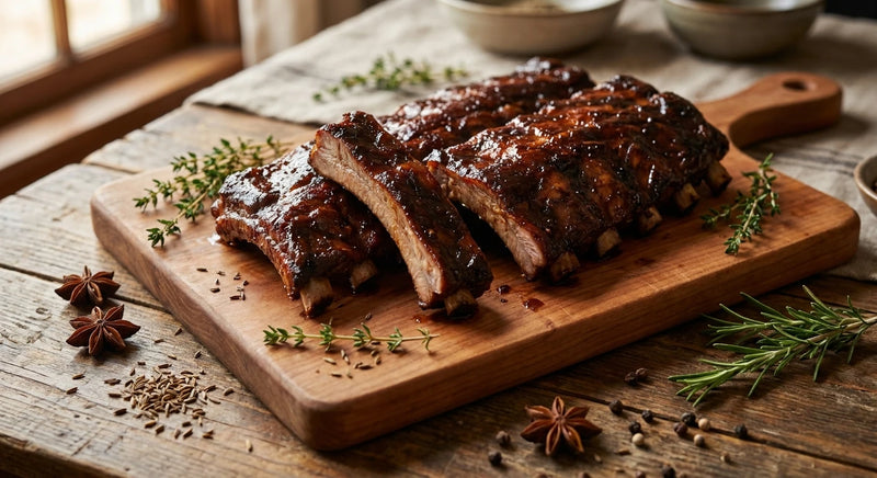 Coffee-Glazed BBQ Pork Ribs