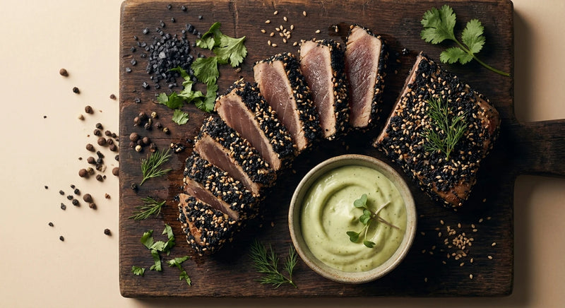 Black Lava Salt-Crusted Grilled Tuna