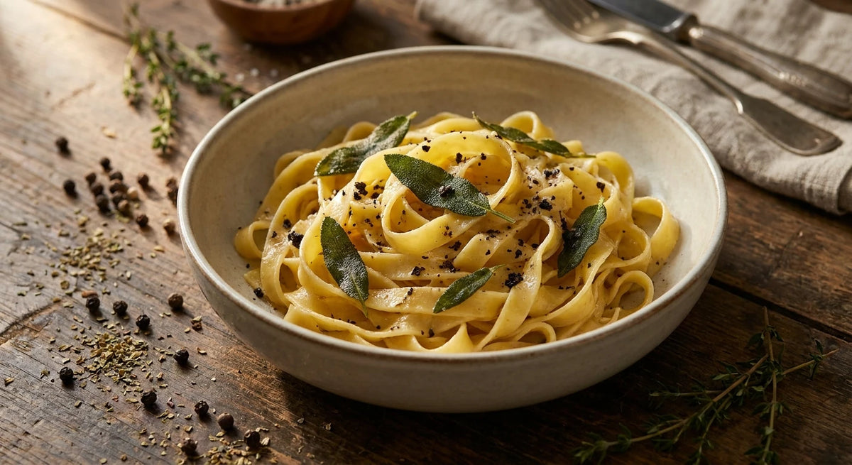 Black Truffle Pasta with Brown Butter