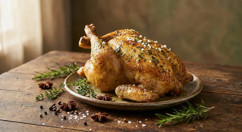 Maldon Salt and Herb Butter Roast Chicken