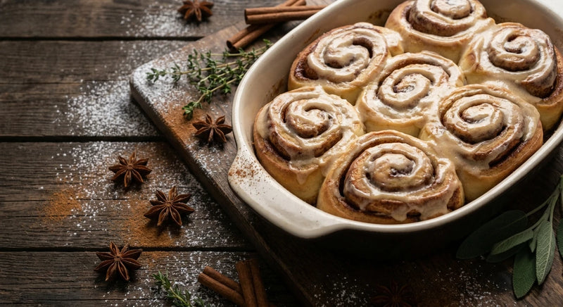 Spiced Vanilla Cinnamon Rolls