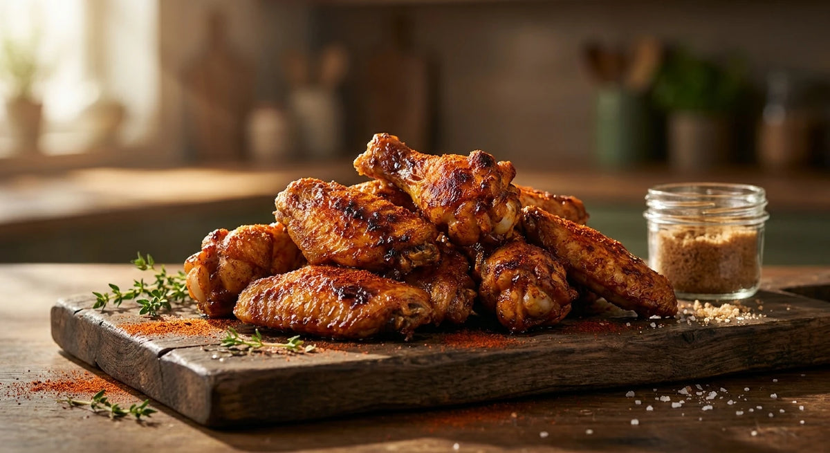 Whiskey Smoked Sugar BBQ Chicken Wings