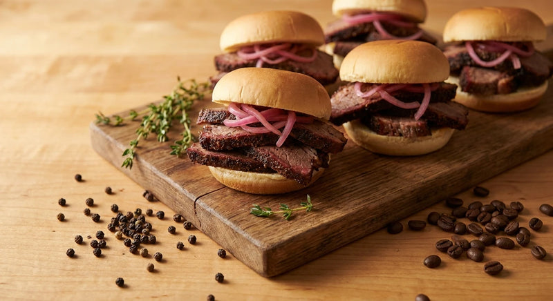 Tiger Tail Coffee-Rubbed Brisket Sliders