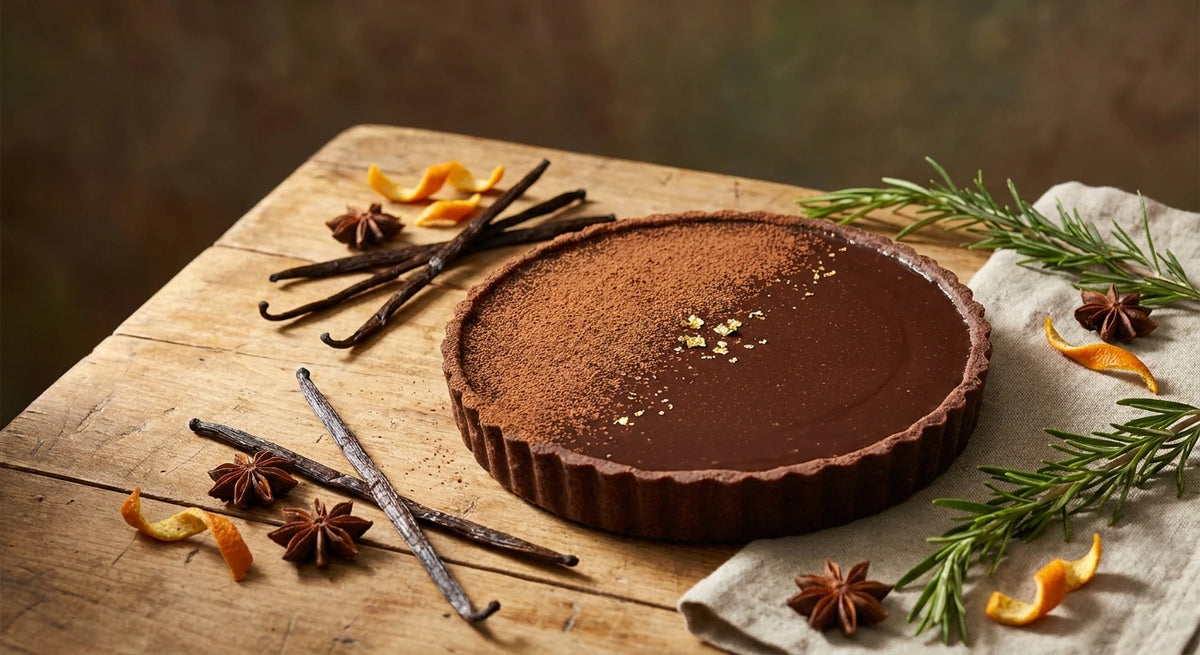 Ugandan Vanilla Chocolate Ganache Tart