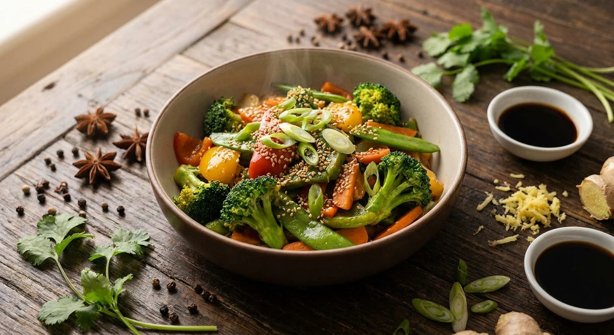 Ginger Sesame Vegetable Stir-Fry