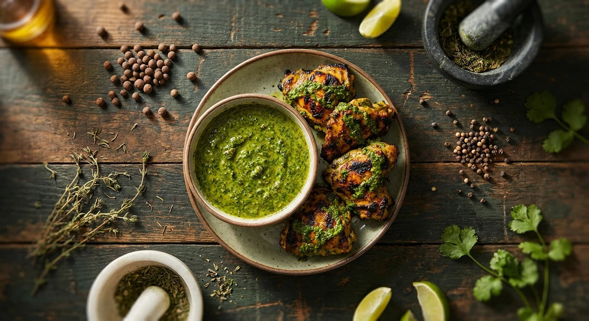 Bajan Green Jerk Grilled Chicken