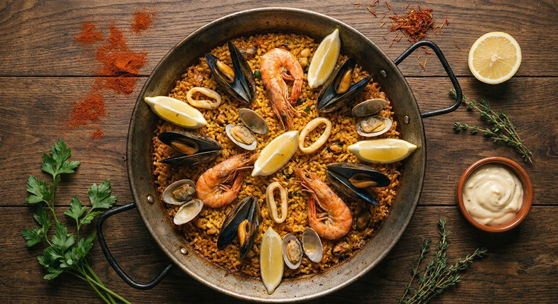 Spanish Saffron Seafood Paella