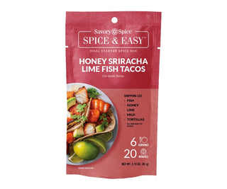 Honey Sriracha Lime Fish Tacos - Spice & Easy by Savory Spice